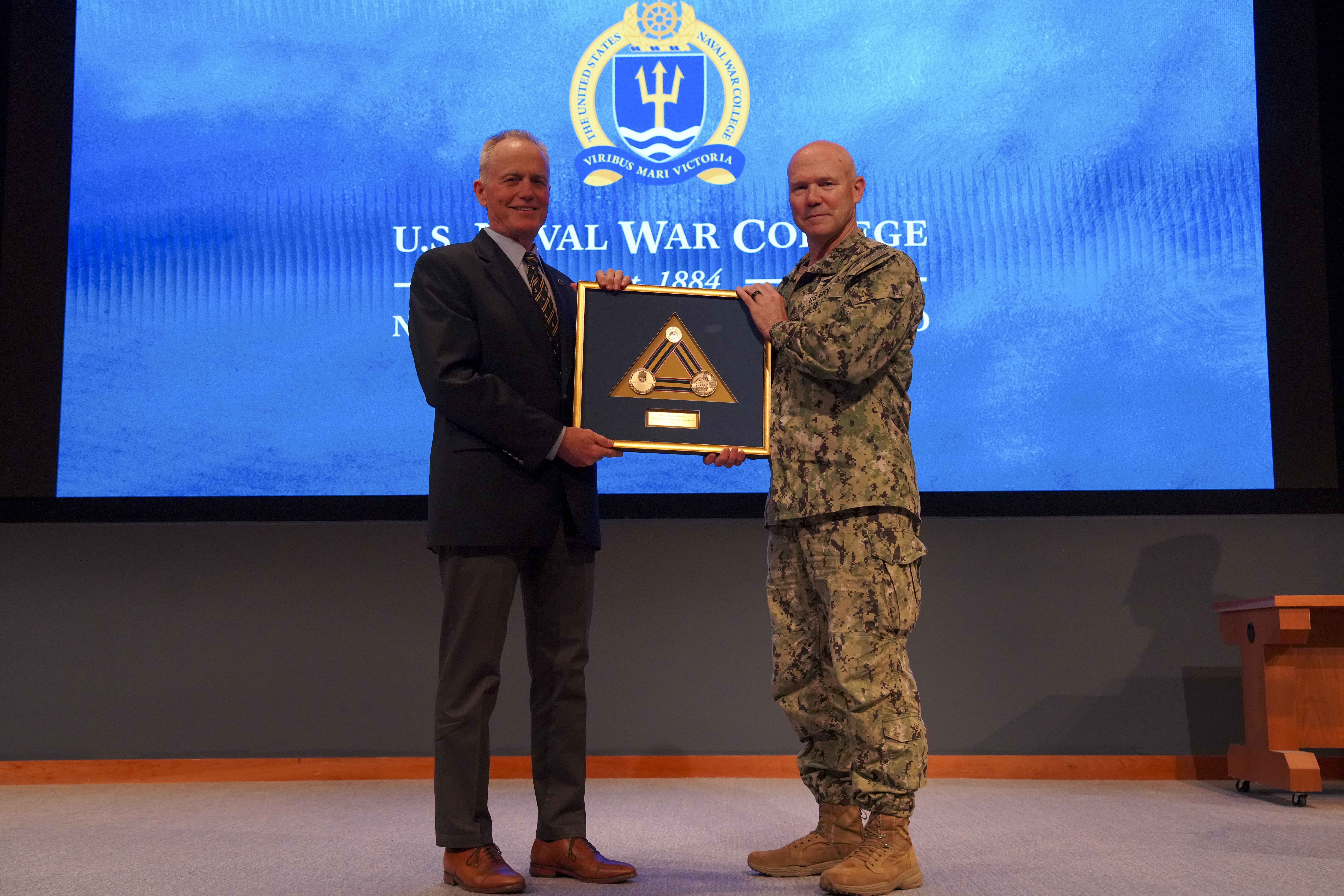 Adm. Frank M. Bradley, commander of U.S. Special Operations Command, received the U.S. Naval War College’s (NWC) 2026 Distinguished Graduate Leadership Award (DLGA) at the war college’s Newport, Rhode Island, campus on March 31.