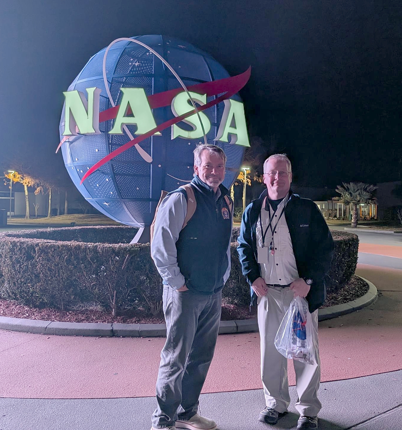 U.S. Naval War College Provost Dr. Stephen Mariano and Space Studies Group Director Dr. David Burbach were on-hand at NASA’s Kennedy Space Center in Florida, on Feb. 13, 2026, as NASA astronaut and alumnus U.S. Navy Cmdr. Jack Hathaway – along with his three crewmates – were launched into space.