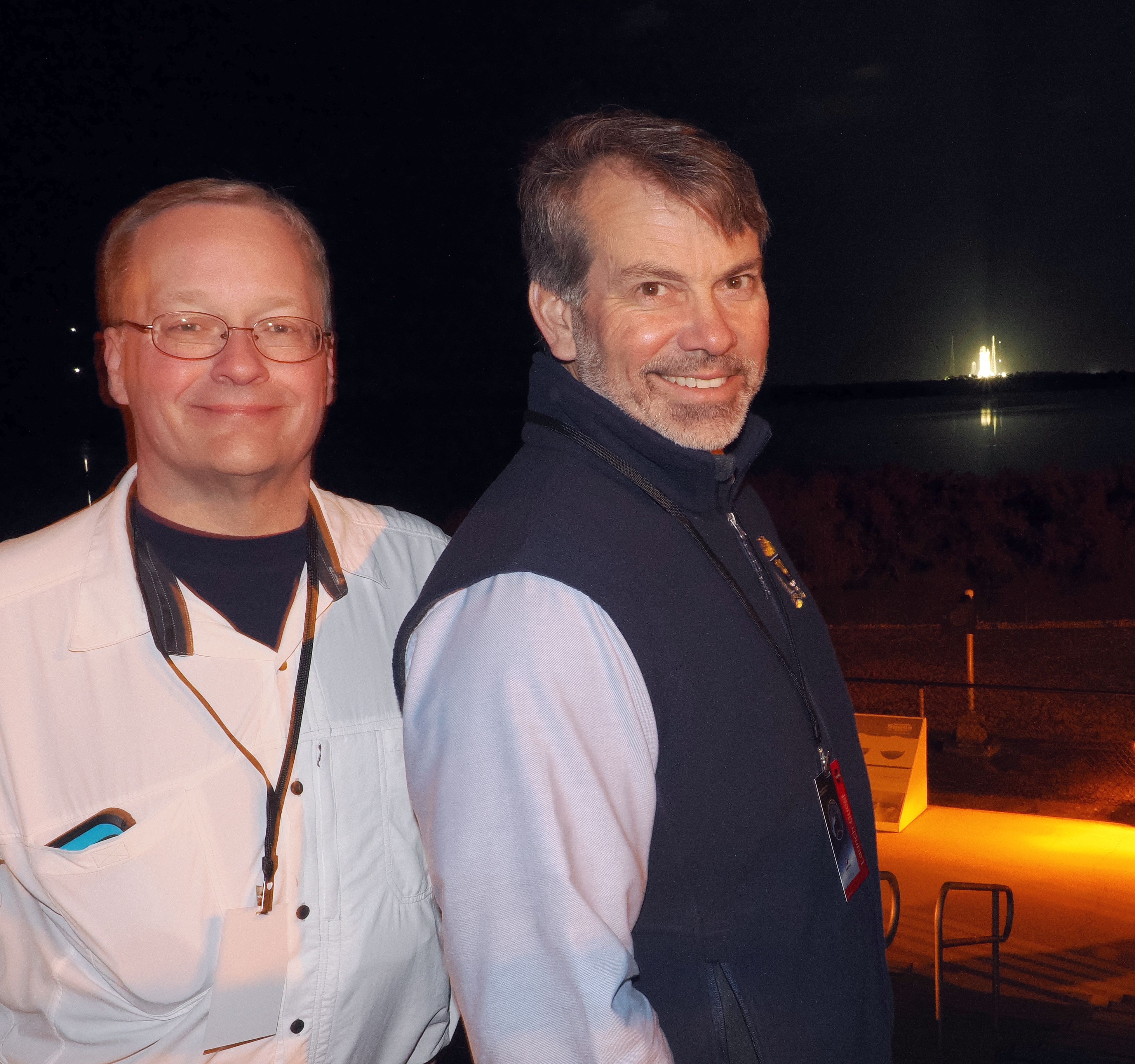 U.S. Naval War College Provost Dr. Stephen Mariano and Space Studies Group Director Dr. David Burbach were on-hand at NASA’s Kennedy Space Center in Florida, on Feb. 13, 2026, as NASA astronaut and alumnus U.S. Navy Cmdr. Jack Hathaway – along with his three crewmates – were launched into space.