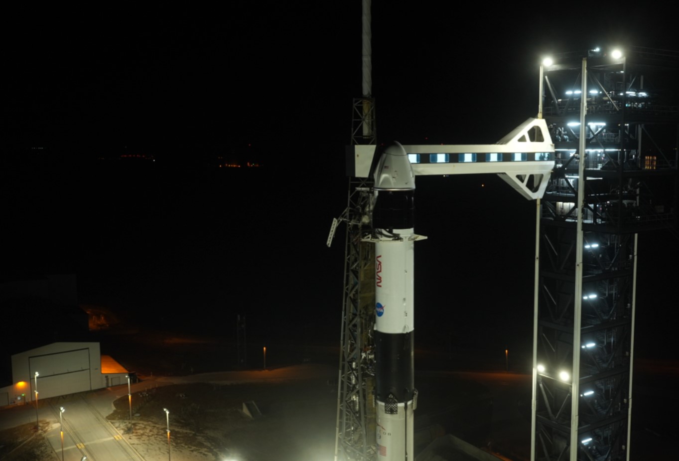 U.S. Naval War College Provost Dr. Stephen Mariano and Space Studies Group Director Dr. David Burbach were on-hand at NASA’s Kennedy Space Center in Florida, on Feb. 13, 2026, as NASA astronaut and alumnus U.S. Navy Cmdr. Jack Hathaway – along with his three crewmates – were launched into space.