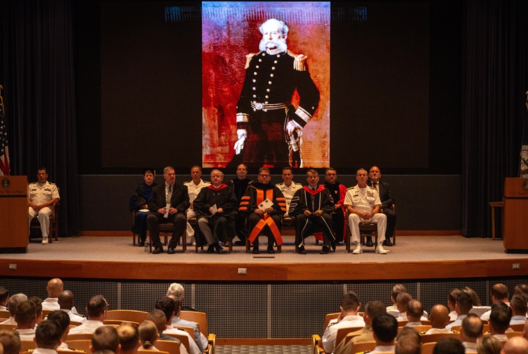 The U.S. Naval War College (NWC) hosts Convocation signaling the start of the 2024 – 2025 academic year August 6, 2024.