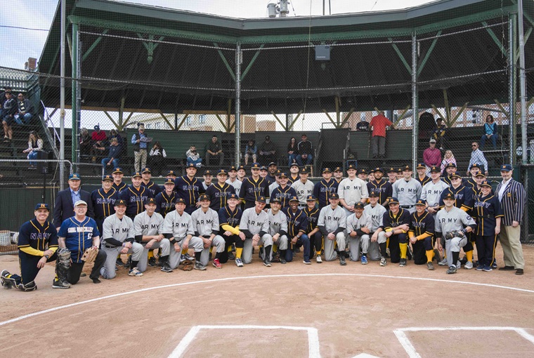 Seventh annual "Cardines Classic" World War I era Army-Navy baseball game on Friday, October 4th at historic Cardines Field in downtown Newport, Rhode Island.