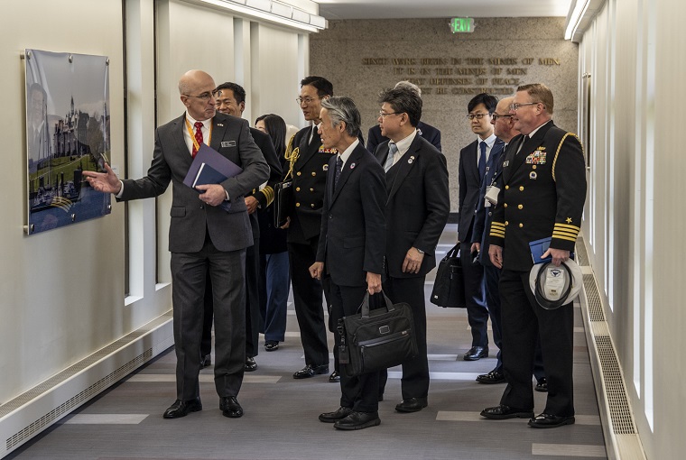 Ambassador of Japan to the United States Shigeo Yamada visited the U.S. Naval War College (NWC) in Newport, Rhode Island, on April 20, 2026.
