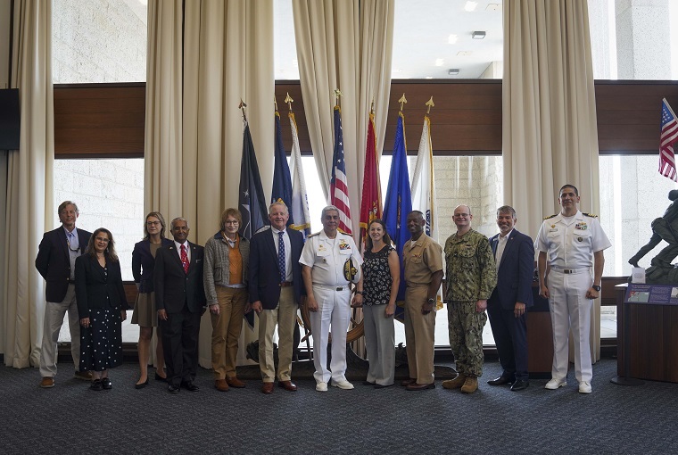 Rear Adm. Luis Del Carpio Azalgara, commander of the Peruvian submarine force, visited the U.S. Naval War College (NWC), where he met with NWC President Rear Adm. Darryl Walker and Provost Dr. Stephen J. Mariano, among other school faculty and staff, on Sept. 29, 2025.