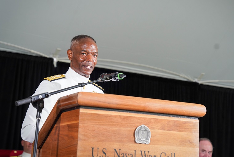 Rear Adm. Walker at the U.S. Naval War College graduation