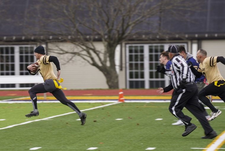 The U.S. Naval War College held its annual Army-Navy flag football game on Friday, Nov. 21, ahead of a lecture about the sport’s history, as well as the war college’s connection to its growth more than a century ago.