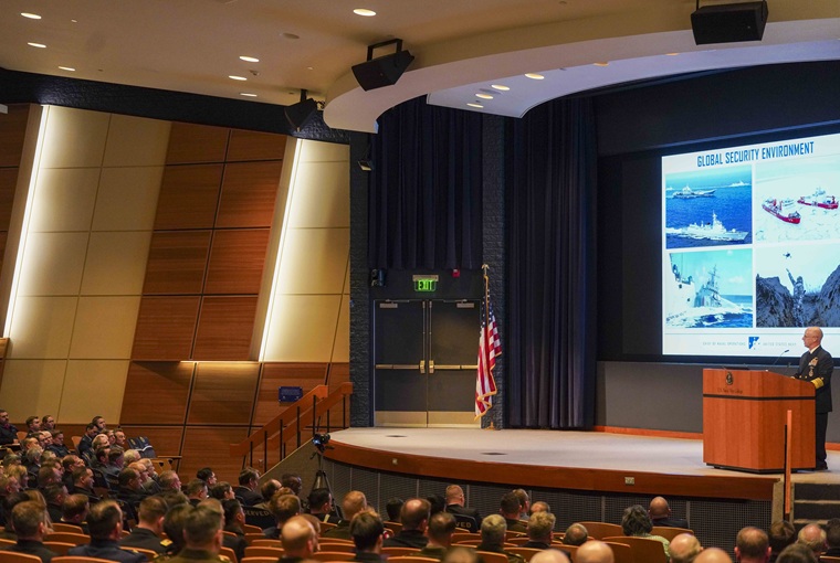 The 34th Chief of Naval Operations (CNO), Adm. Daryl L. Caudle, unveiled the U.S. Navy’s new Fighting Instructions during an address to U.S. Naval War College students, faculty and staff – as well as representatives of other tenant commands at Naval Station Newport – at the war college’s Rhode Island campus on Monday, Feb. 9, 2026.