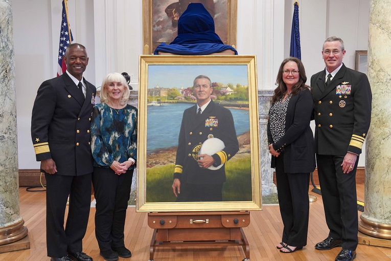 Garvin participated in the unveiling of his official portrait, which is oil-on-canvas and painted by artist Ellen Cooper