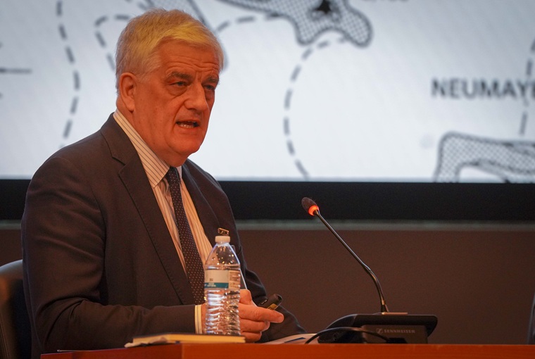 The U.S. Naval War College (NWC) hosted veterans from opposing sides of the Falklands War to discuss their experiences and pass on lessons to students from the Joint Maritime Operations (JMO) Course onboard Naval Station Newport, March 26, 2026.