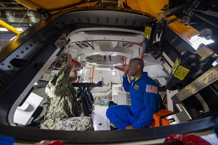 Inside of the Orion capsule