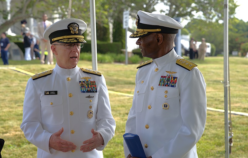 Two admirals at the graduation