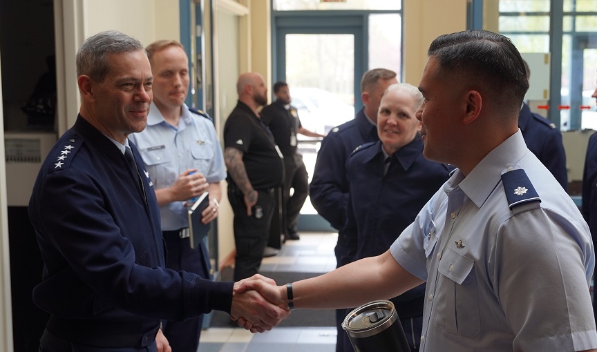 Gen. Ken Wilsbach, Air Force Chief of Staff, spoke at the U.S. Naval War College in Newport on May 6, 2026.