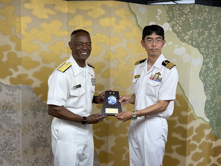 A man receiving an award