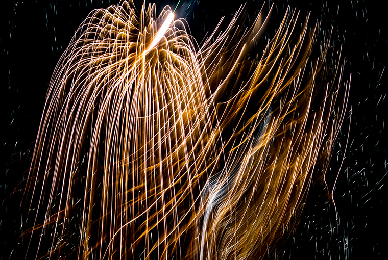Fireworks in the night sky