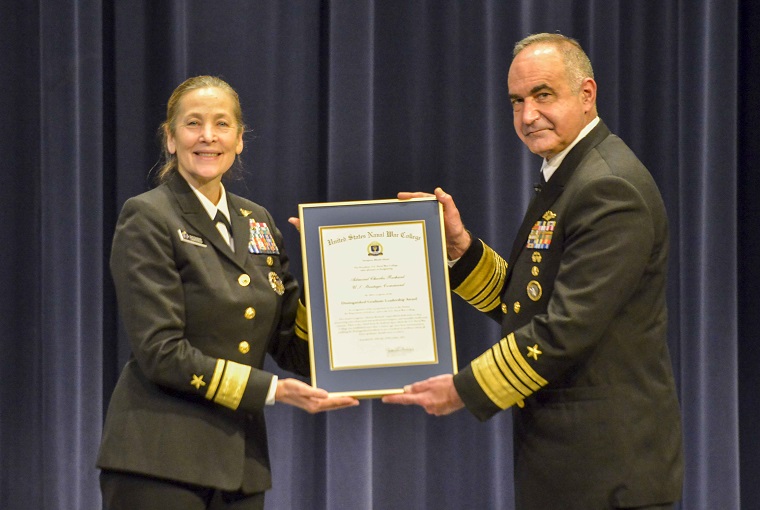 Adm. Richard receives the Distinguished Graduate Leadership award