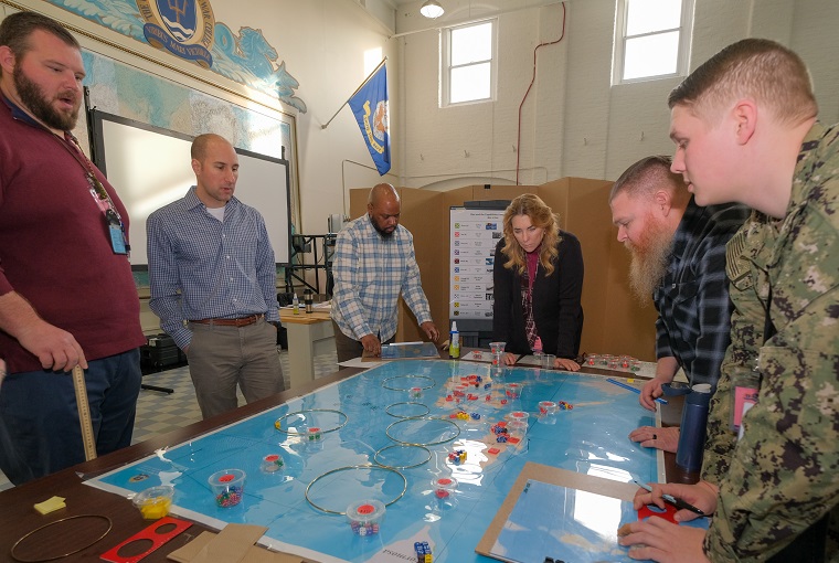 U.S. Naval War College War Gaming Department hosts a war gaming introductory course for 45 participants from 13 commands including NWC faculty and staff.