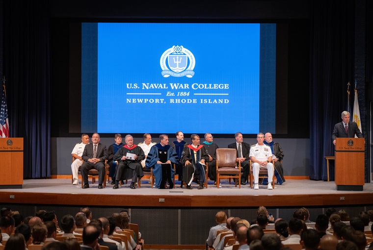 The U.S. Naval War College (NWC) hosts Convocation signaling the start of the 2023 – 2024 academic year August 8, 2023.