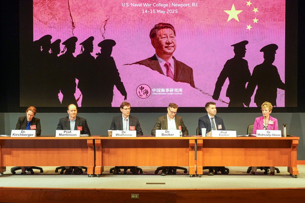 Opening panel of CMSI conference on “The People of China’s Navy and Other Maritime Forces”   U.S. Navy photo by Kristopher Burris, Naval War College, 14 May 2025