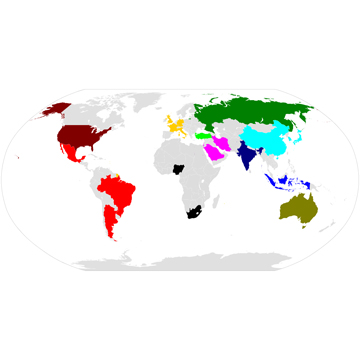 Regional powers in the world