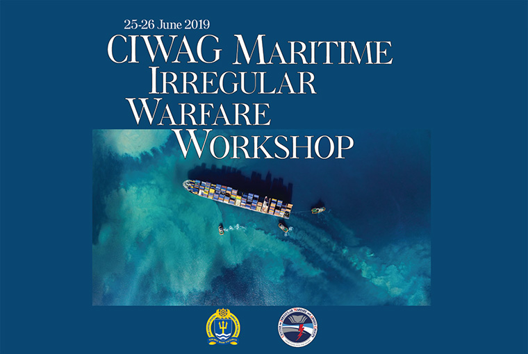 James Giordano, Georgetown University, Washington, D.C. gives a presentation at a symposium hosted by the Center for Irregular Warfare and Armed Groups at the school in Newport, Rhode Island. 