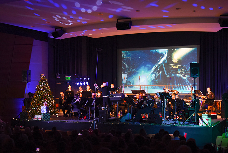 Navy Band Northeast treated the community to a holiday concert held in U.S. Naval War College’s Spruance Auditorium. 
