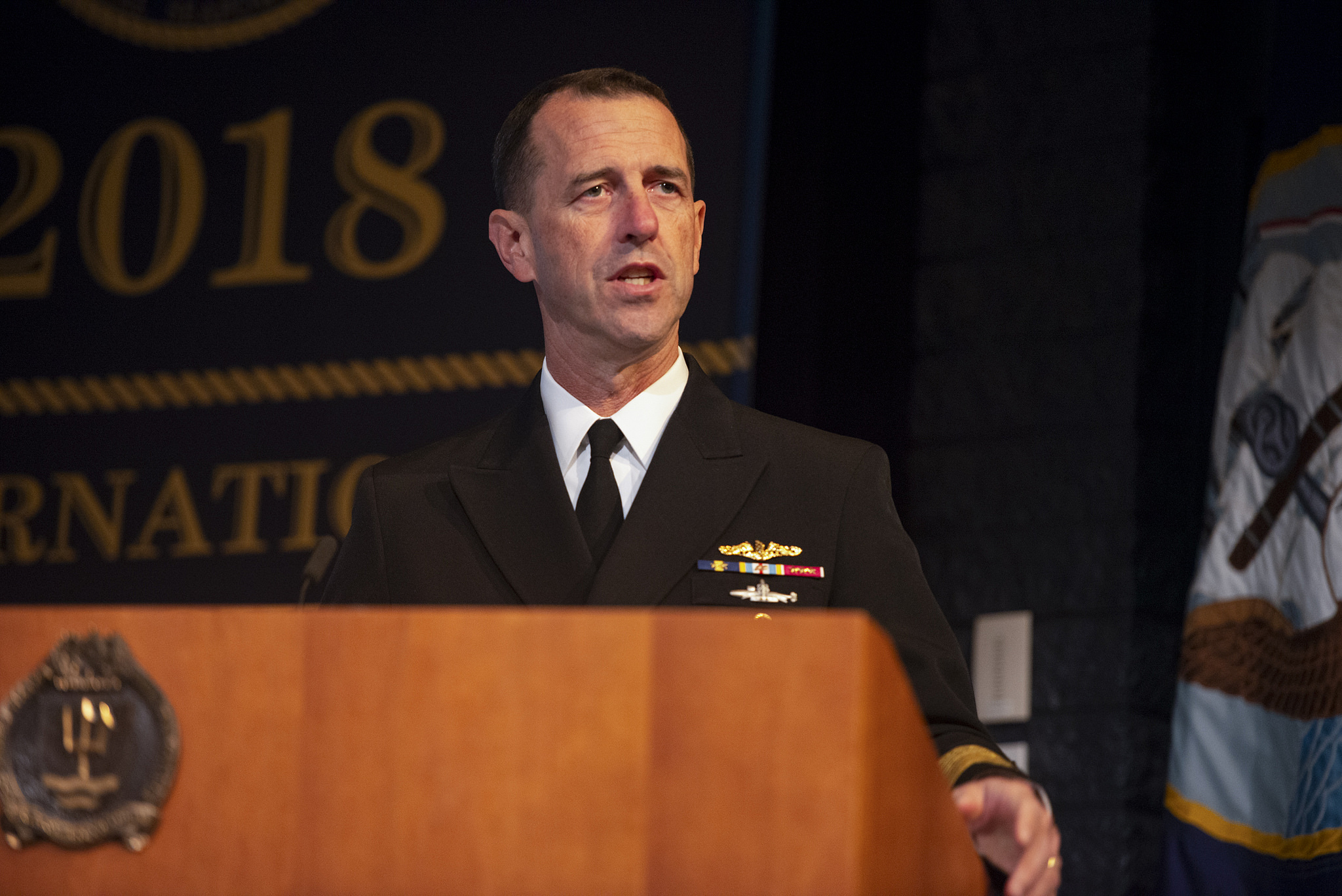 Adm John M. Richardson delivers opening remarks