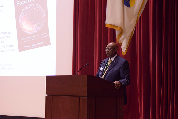 William F. Bundy, associate provost for Warfighting Research at U.S. Naval War College (NWC), gives the motivation and overview for the Diffusion and Adoption of Innovation Studio Summit (DAISS) 2.0 held at NWC April 30-May 2. 