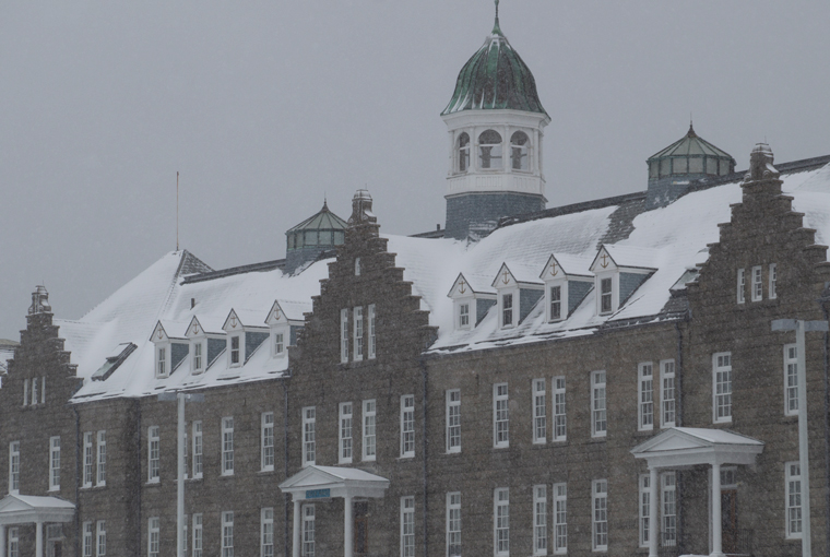 First snow of the season at the U.S. Naval War College, Dec. 3, 2019