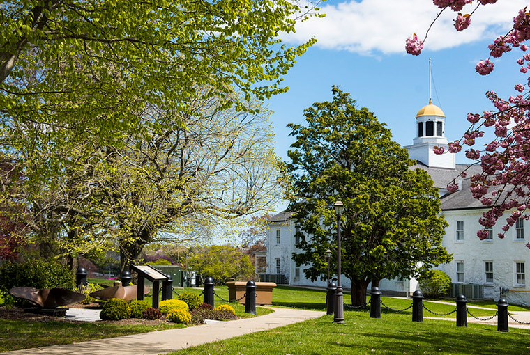 U.S. Naval War College museum in spring time