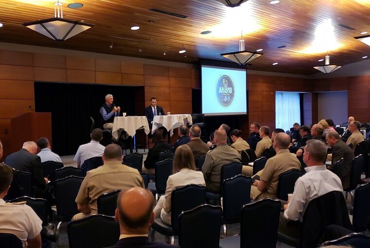 Fireside chat between former PACOM Commander Admiral Sam Locklear (retired) and Naval War College Professor Dr. Walter Berbrick.