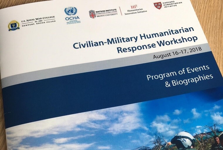 Civilian-Military Humanitarian Response Workshop program of events & biographies booklet