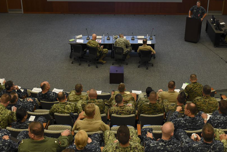 Photo of a wargame be played at U.S. Naval War College.