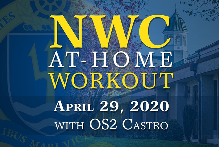 U.S. Naval War College workout banner for April 29, 2020