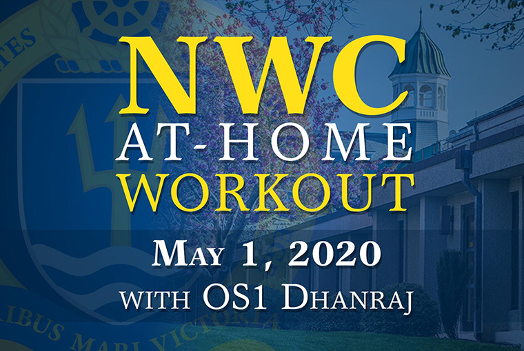 U.S. Naval War College workout banner for May 1, 2020