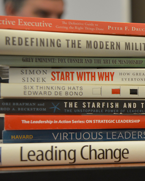 Books stacked on-top each other