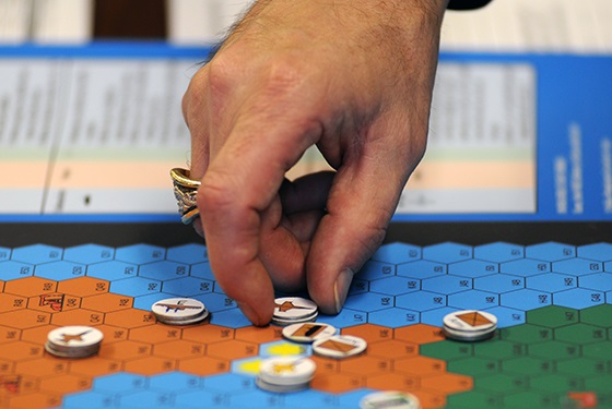 Game board with pieces