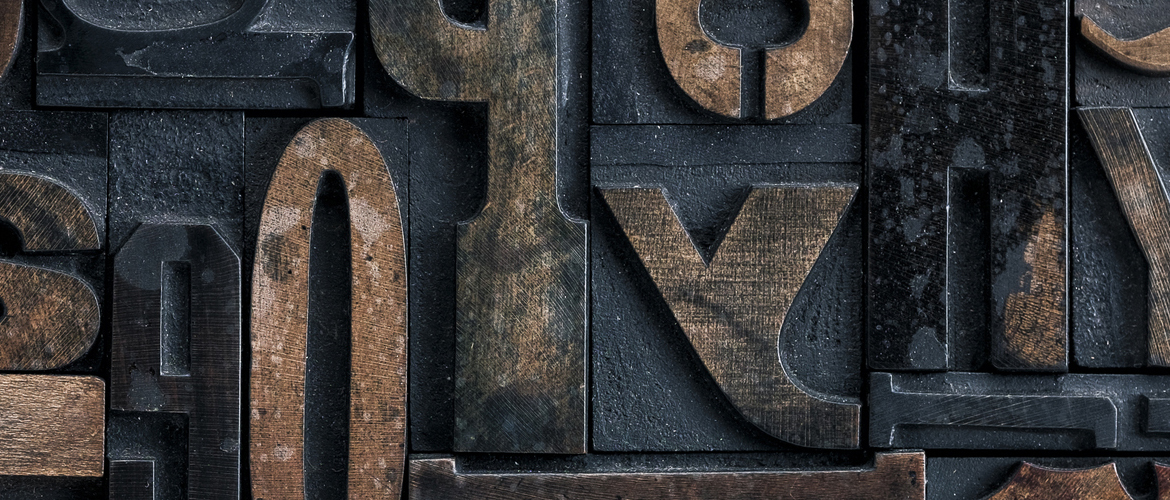 Wooden letterpress letters
