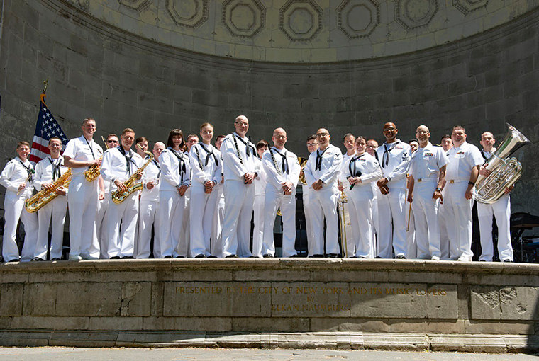 Navy Band Northeast at the Naumburg Bandshell in Central Park, New York.
