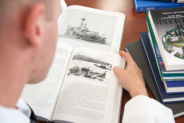 Student in class at U.S. Naval War College