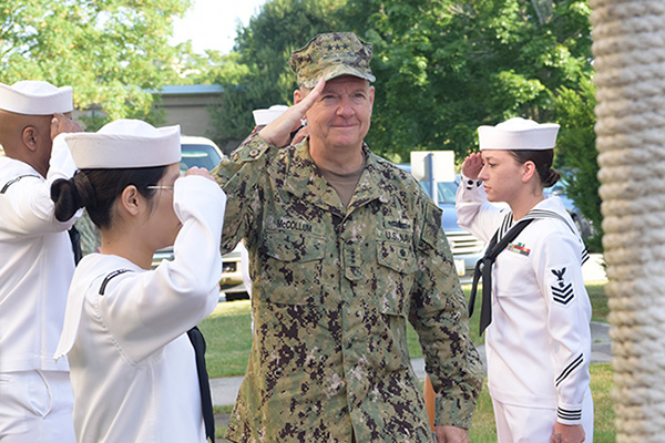 Military standing salute