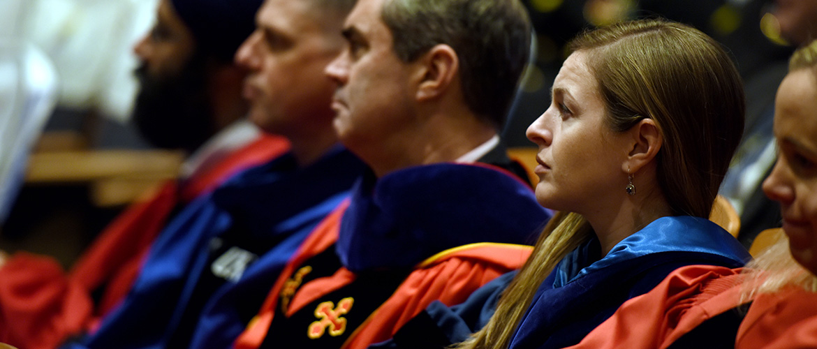 Students at a graduation