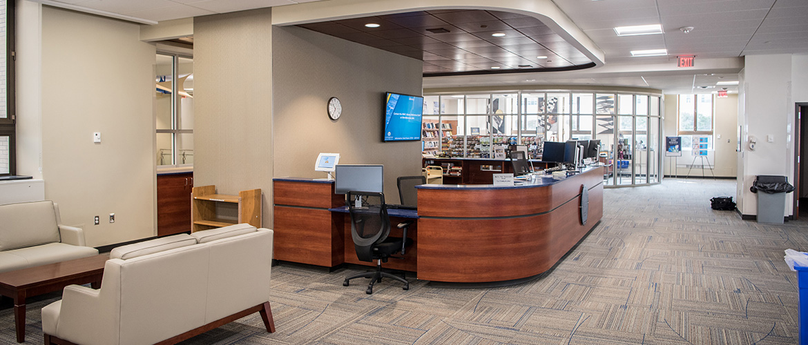 Reference desk within the Learning Commons